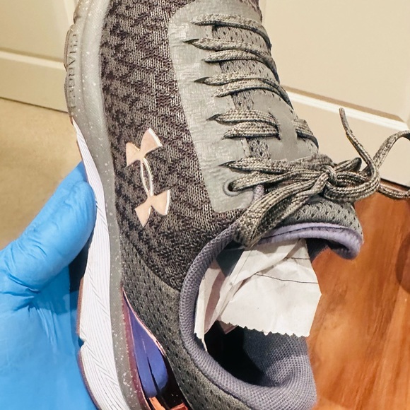 Under Armour Women's Charcoal and Rose Gold Athletic Shoes - Picture 11 of 12
